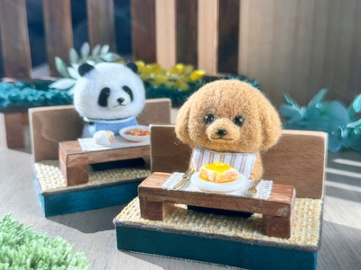 アフロ犬 厳しかっ いれかえストラップ マスコット 2個セット