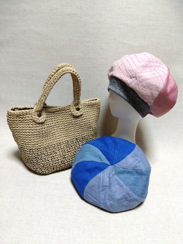 新品】作家 KIMIKO/ハンドメイド ベレー帽 /一点物 帽子 - 帽子